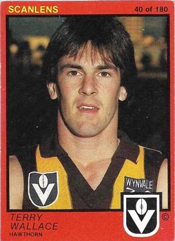 1982 Scanlens VFL #40 Terry Wallace Front